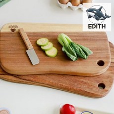 보스퀘 메흐 원목 웨이브 나무 도마 실리콘도마 주방나무도마 원목도마 수제나무도마 업소용나무도마 항균도마 칼도마 도마원목 도마세트, 1개