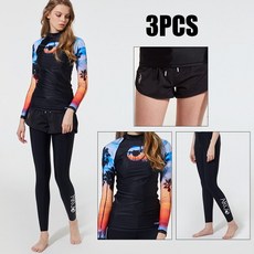 아르고래쉬가드 아르고 여성 래쉬가드세트 3PCS AVILA(BK)_3BL
