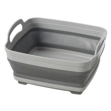 OGGI 실리콘 콜랩서블 드레인 디쉬 터브 설거지통 32.4 x 30.5 17.8cm, 1개, Gray