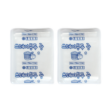 킹스봉 재활용 쓰레기 비닐봉투 배접 분리수거 비닐 봉지 (투명), 2팩, 50L