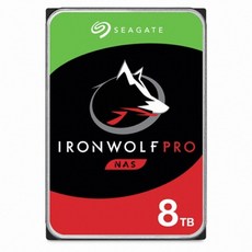 (SEAGATE) IRONWOLF PRO HDD 8TB ST8000NE001 (3.5HDD/ SATA3 /7200rpm /256MB /PMR), 단일 저장용량, 단일 모델명/품번