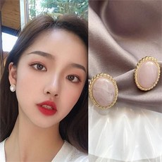 교복몰 vita 핑크 원석 귀걸이 액세서리 데일리귀걸이