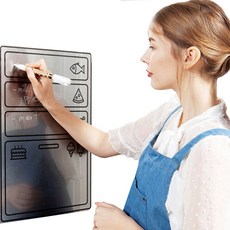 초간편 메모시트 8종 세트 칠판 투명보드 냉장고메모판, 초간편 메모시트 엣센셜팩(시트6종+마커2종)