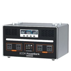 에코H 대용량 올인원 파워뱅크 220V 캠핑 차박 낚시 휴대용 삼원계 배터리 2000W/1500Wh, 1개입, 1개