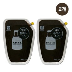 [리미드]아워홈 대용량 프리미엄 행복한만남 우스타 정통 일식 돈까스소스 2kg 2개, 단품