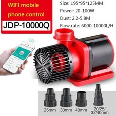 어항용품 인버터 순환 워터 펌프 JDP3500 6000 10000 18000 안전 DC 24V 유량 조절 가능 잠수정 펌핑 기계, 37)JDP-10000Q WIFI - EU adapte