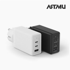 아트뮤 USB PD 100W PPS GaN 접지 멀티 초고속 충전기 GS610, 블랙, 1개