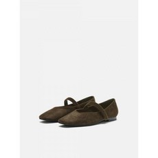 로서울 Rowie mary jane shoes Suede Khaki 388708