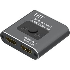 HDMI 2포트 4K 60Hz 18Gbps 양방향 2x1 스위치 1x2 AB 허브 셀렉터 | 2.0b 4 3D HDR 비전 Atmos Xbox Roku PS5 3 블루레이 파이, HDMI 2포트 4K 60Hz 18Gbps 양방향 2x