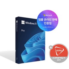 한국 마이크로소프트 정품 윈도우11 Pro FPP 처음사용자용 영구제품키 설치USB Windows11, ezPDF
