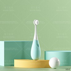 월드홀릭 어린이 칫솔모 물결모양 브러쉬 1세 2세 3세 초미세털 베이비칫솔 dTYS07, 1개, H14