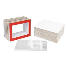 Golden State Art Pack of 50 Mix Pre-Cut 5x7 Picture Mat for 4x6 Photo, 상세내용참조