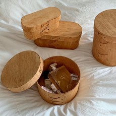 드엘리사 ROUND natural wood shaker box 네추럴 우드 리빙 셰이커 박스