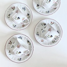 독일 빌레로이앤보흐 쁘띠 플뢰르 컵앤소서 1세트 / Villeroy & Boch Petite Fleur Cup& Saucer 독일빈티지 앤틱찻잔 커피잔, 1개