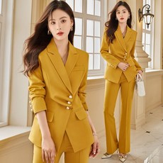해피유통 여성 정장세트 캐주얼 슬림핏 정장 아우터 부츠컷 팬츠jhq