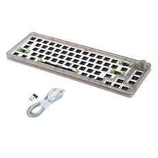 키보드 키트 RGB 백라이트 67 키 교환 가능 3Pin 및 5Pin TM680 핫 스왑 가능 기계식 키보드용, 330x115x35mm., ABS 플라스틱, 무선 BlackClear., 텐키리스