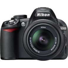 Nikon 디지털 카메라 D3100 SLR 카메라14메가픽셀 라이브 뷰 풀 HD 비디오펑션 키트 잉크l. AF S DX 18 55 VR 오브젝티브 슈바르츠 1445540, Schwarz_Kit inkl. AF-S DX 18-5