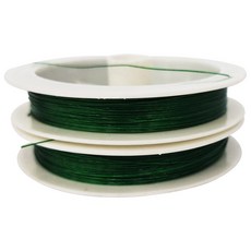 串珠鋼絲線 穿珠線 引線 線徑0.38mm*長度50M 綠色, 2捲