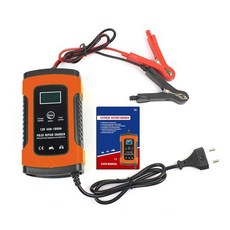 자동차 배터리 충전기 10A 12V/24V 6-200AH 오토바이 자동 지능형 펄스 수리 충전, 03 US Plug, 1개