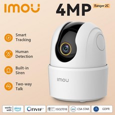 IMOU 레인저 무선 IP 카메라 인체 감지 야간 투시경 아기 보안 감시 가정용 와이파이 360 카메라 2C, 03 영국 플러그_01 3.6mm, 04 4MP add 128G SD