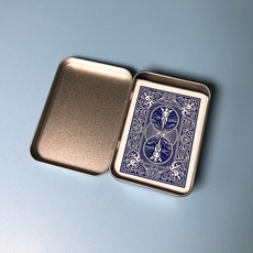 포커 마술 명함 플레잉 카드 쿠폰 보관 정리함 케이스, 실버, 1개