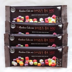 아이들간식 8가지맛 레인보우치즈큐브 애들간식 4팩 세트