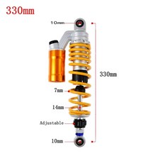 혼다 스즈키 야마하 가와사키 bw 125 먼지 자전거 gokart 쿼드 atv 용 1 pcs 320mm 340mm 360mm 오토바이 리어 에어 쇼크 업소버, 330mm 라운드