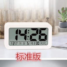 알람시계 벨소리 야광 시계 정음 큰화면 자동 시간알림기능 만년달력 침대헤드, T01-화이트 표준판 불가능 다운로드 벨