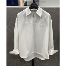 리버클래시 24S/S 아이보리 오픈카라 오버핏 튜닉 셔츠 (LKS41307)