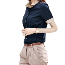 여성용 긴팔 반팔 셔츠 블라우스