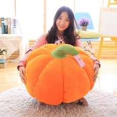 대형 호박 인형 쿠션 할로윈 베개 플러시 댄스 큰 생일 선물, 노란색, 18cm 2(매우 작음), 1개