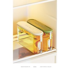 냉장고 냉수통 음료 수도꼭지 포함 가정용 4L 1+1세트, 화이트+그린, 1개