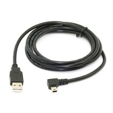 1.8m 미니 USB B 유형 5핀 남성 90도 왼쪽 USB 2.0 남성 데이터 케이블 검정색, 하나, 검정, 검은색