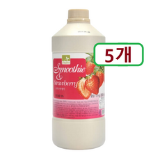 차그림 스무디 앤 딸기 1.8kg 과일 원액 주스, 5개, 1.8L