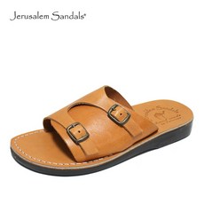  예루살렘샌들 예루살렘 NO.1016 세스 탄 슬라이드 슬리퍼 가죽 샌들 NO.1016-TN 