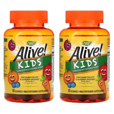 네이쳐스웨이 얼라이브! 키즈 컴플리트 멀티비타민 오차드 프루츠 & 가든 베지 구미