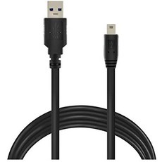 [해외직구]Vebner 20 피트 5 핀 미니 USB 케이블 매우 긴 USB Type-A-Mini-B 5 핀 USB 테 더링 케이블 (, Black_One Size, 상세 설명 참조0, 1개