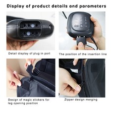 무선종아리마사지기 안마기 순환과 이완 종아리 안마 장치를 위한 공기 압축 다리 회복 체계 발 마사지 기계, 3)AU  Black