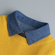 청 셔츠카라 데님 페이크카라 넥케이프 M12993