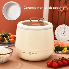 DMWD 다기능 전기 밥솥 붙지 않는 세라믹 냄비 음식 식사 스티머 히터 수프 죽 스튜 샤부, Ceramic liner 2, 220-240V, 2) Ceramic liner1 - 220-240V