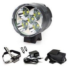 해외직구 WasaFire Lanter 5*XML-T6 자전거 조명 헤드램프 7000루멘 LED 바이크 램프, 6400mAh