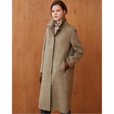 닥스 여성 19FW 베이지 체크 울캐시미어혼방 코트 DLCO9D917I2