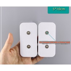 컴펙스 전극 스냅 할로우 헤드 듀얼 텐스 젤 패드 COMPEX용 접착 교체 5x10cm, [01] (10pcs)5X10dualsnap, 10개