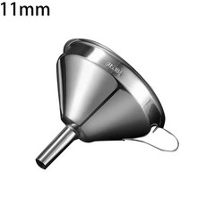 손잡이가 있는 스테인리스 스틸 깔때기 주방 오일 액체 채우기 금속 호퍼 도구 11 cm 13 15cm, [01] S, 1개