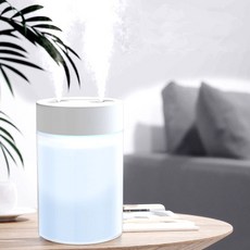 로아 LED 초음파 가습기 개인 원룸 탁상 사무실 USB, 화이트, ROS-20