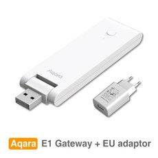 Aqara-E1 허브 게이트웨이 지그비 3.0 WiFi 릴레이 원격 제어 집 전체 스마트 홈 시스템 샤오미 호환 앱 Mijia HomeKit, 2) ADD EU plug