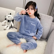 어린이 극세사 수면 잠옷 상하 세트
