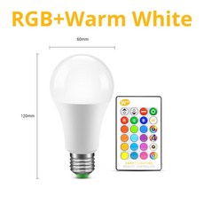 블루투스 40 디 밍이 가능한 led 전구 rgb 15 w AC85-260V 무선 매직 led 램프 무대 조명 음악 스마트 라이프 홈 조명 E27-E14, 옵션선택개, (200002573)Remote RGBWW