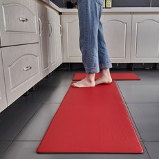 발 미끄럼 방지 욕실 논슬립 화장실 발판 Pvc 가죽 주방 바닥 두꺼운 스트립 방수 발 바 거실 세탁 가능, Red
