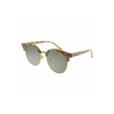 430599 / Gentle Monster MoonCut.S WD1(2M) Beige Marble Gold Sunglasses Gold Mirror Lens